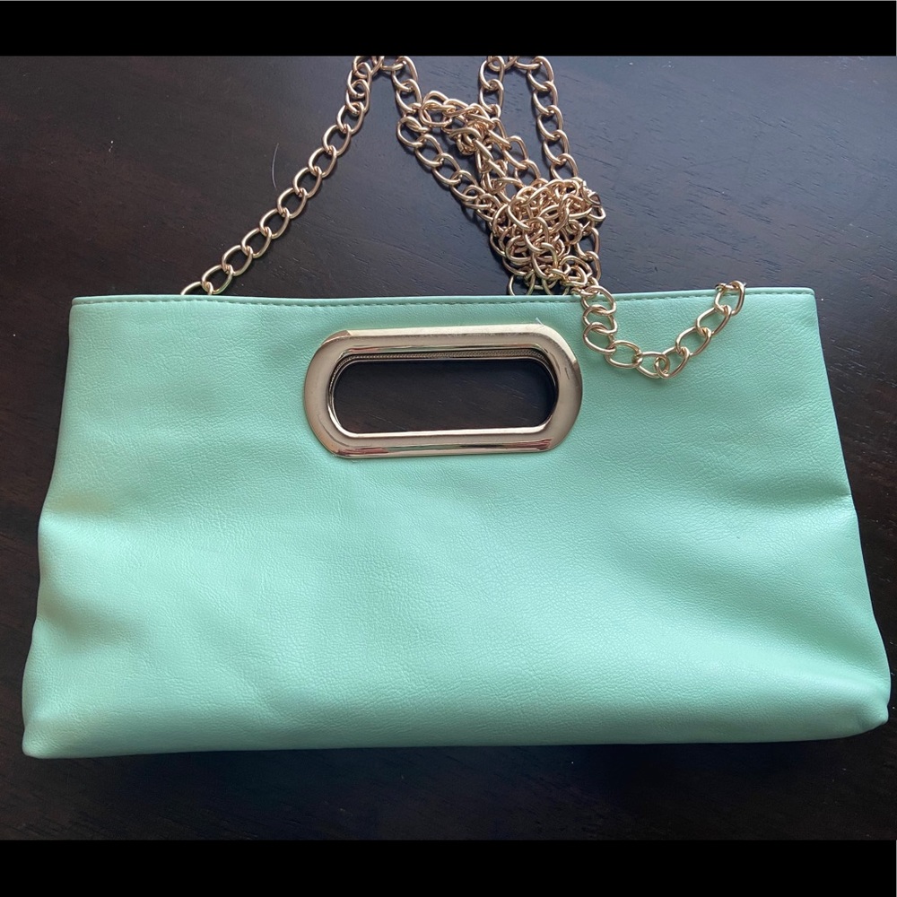 mint blue purse